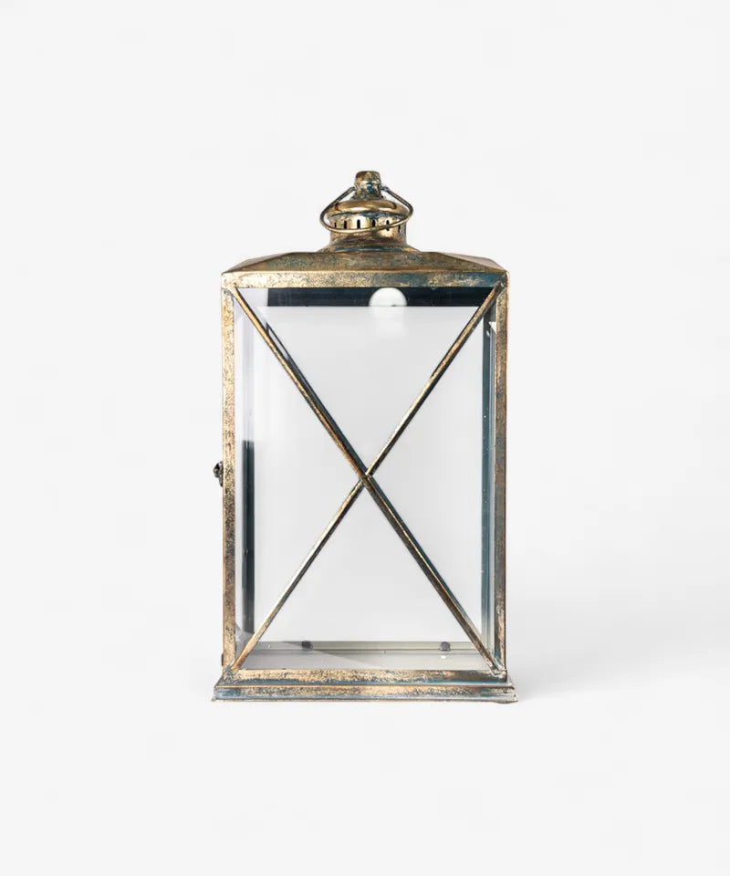 Calypso Lantern - Aged Gold - Small | French Country