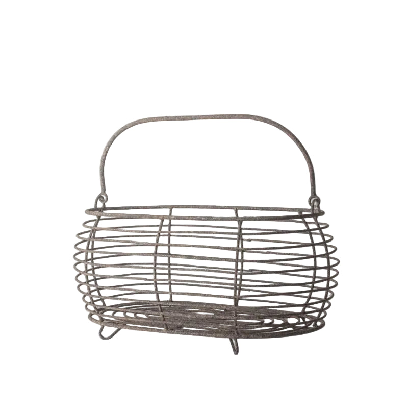 Wire Oval Egg Basket | French Country