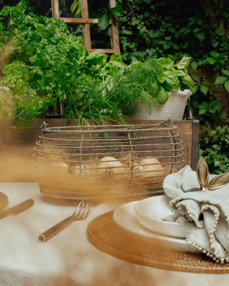 Wire Oval Egg Basket | French Country