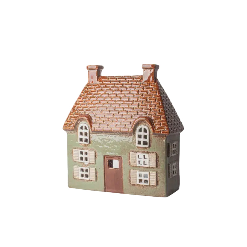 Cotswold Tea Light Cottage Seagreen | French Country