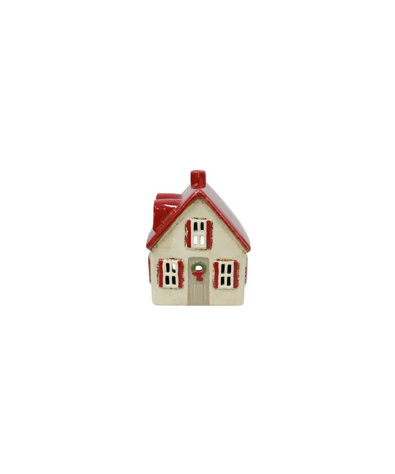 Alsace Tea Light Cottage Cream with Shutters | French Country