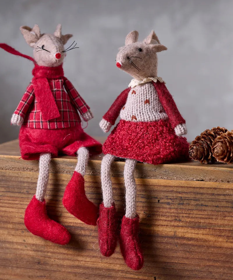 Red Harry Mouse Hanging | French Country