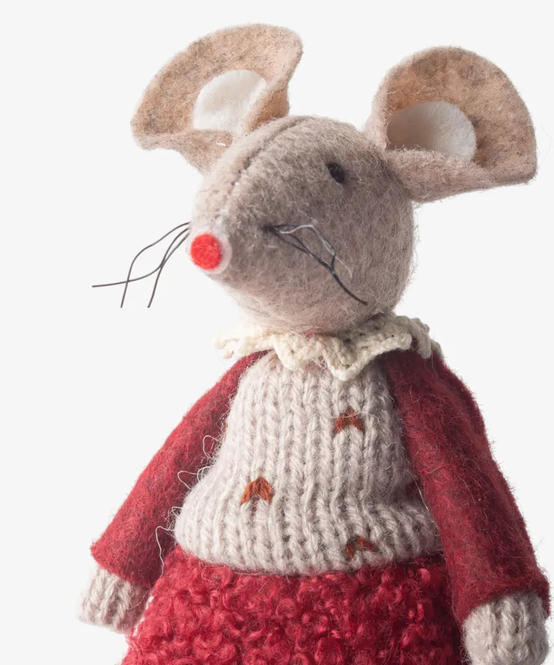 Red Edna Mouse Hanging | French Country