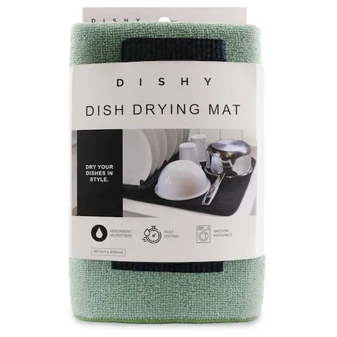 DISHY DISH DRY MAT 40.6 X 45.7CM- TARAGON