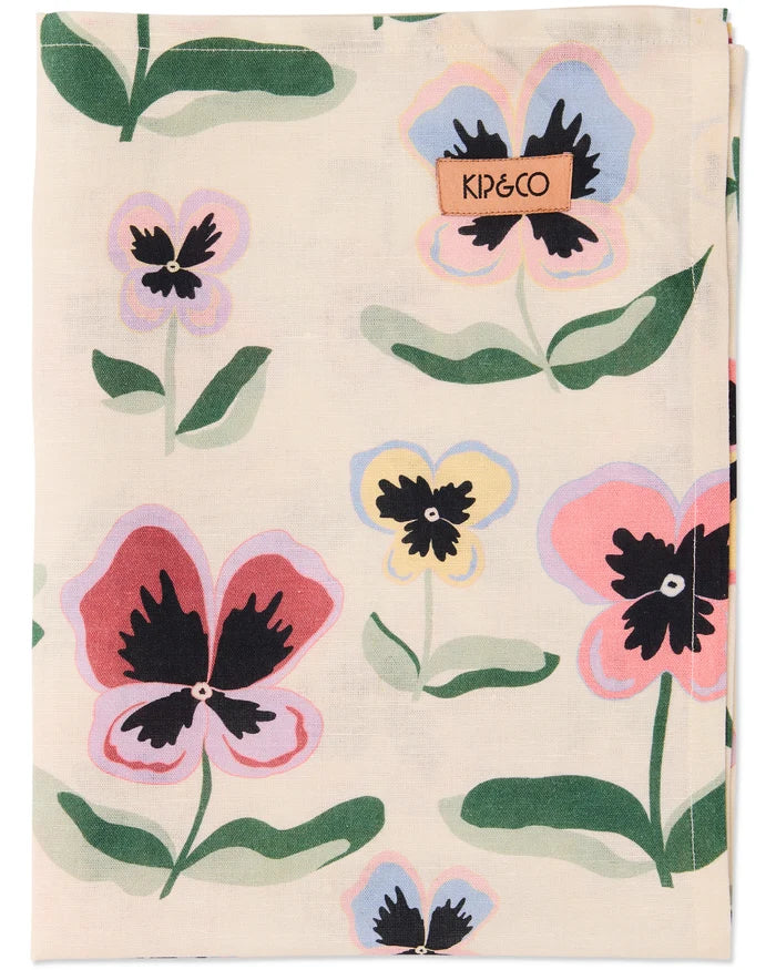 Pretty Pansy Tea Towel | Kip & Co
