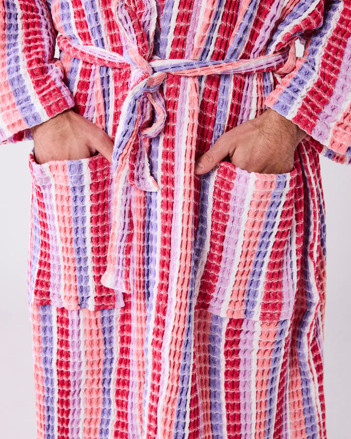 Sorbet Soiree Waffle Bath Robe | Kip & Co