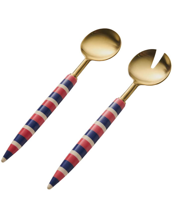 Crete Stripe Brasserie Salad Servers  | Kip & Co