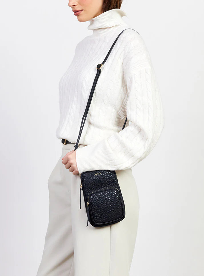 Nikko Pocket Phone Sling | Black Bubble | Saben