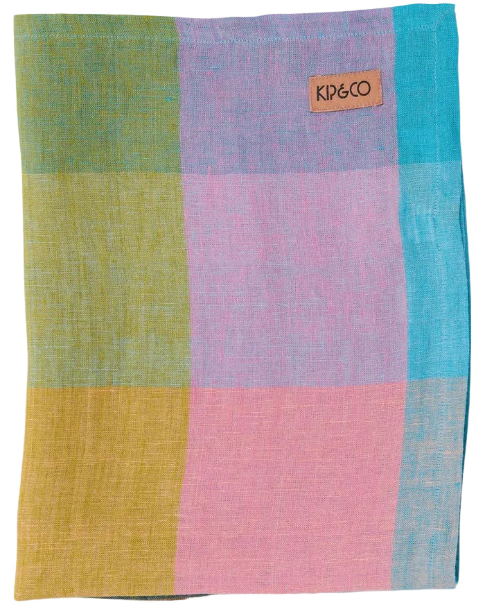 Sorbet Tartan Tea Towel | Kip & Co