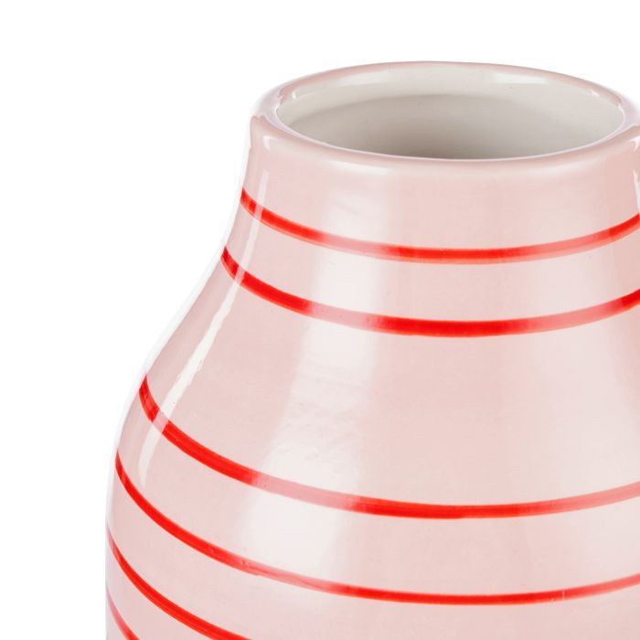 Bonnie Stripe Vase - Pink | Emporium
