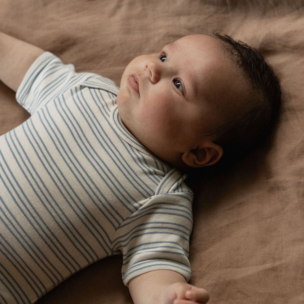SHORT SLEEVE BODYSUIT - Stripe Trio | Nature Baby