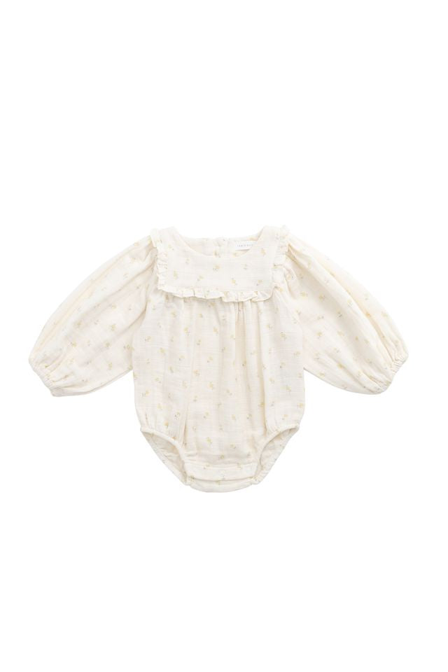 Organic Cotton Muslin Frances Playsuit - Vintage Ditsy | Jamie Kay
