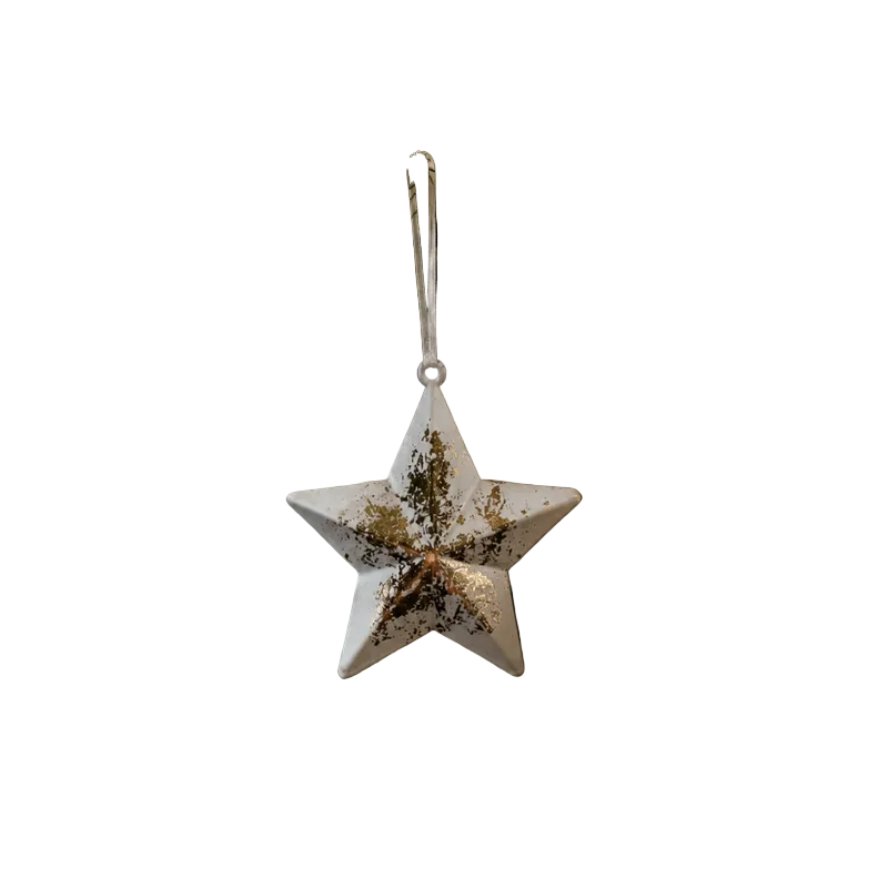 White Star Tree Decoration with Gold Foil | Stellar Haus