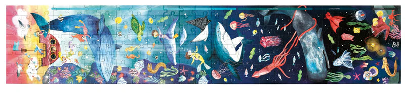 200pc Ocean Life Puzzle Glowing 1.5m | Hape