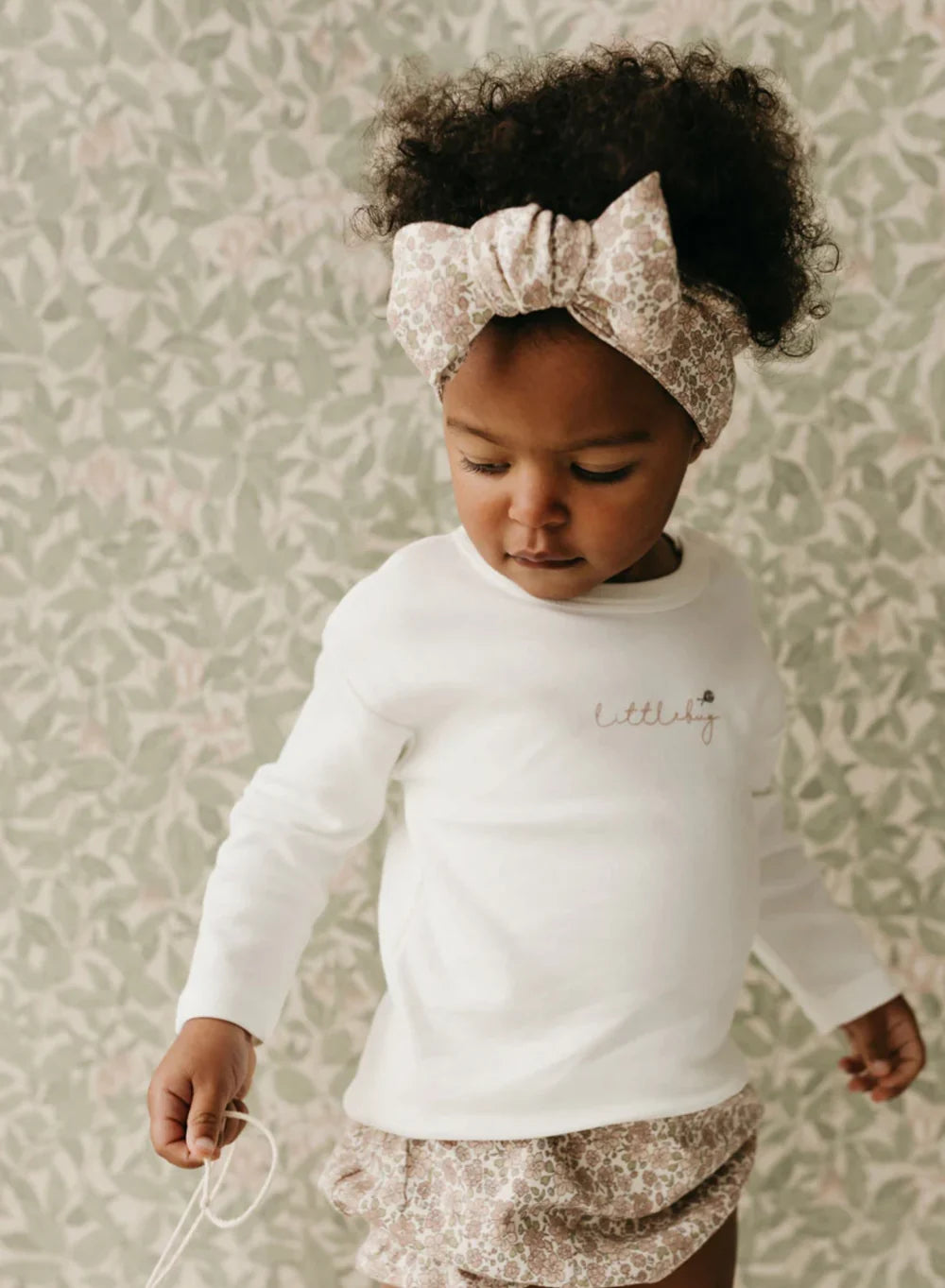 Organic Cotton Frill Bloomer - Chloe Floral Tofu | Jamie Kay