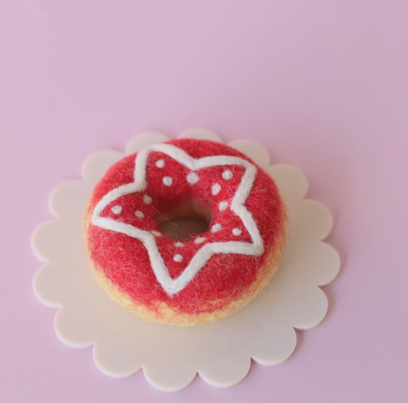 Red Christmas Star Donut | Juni Moon