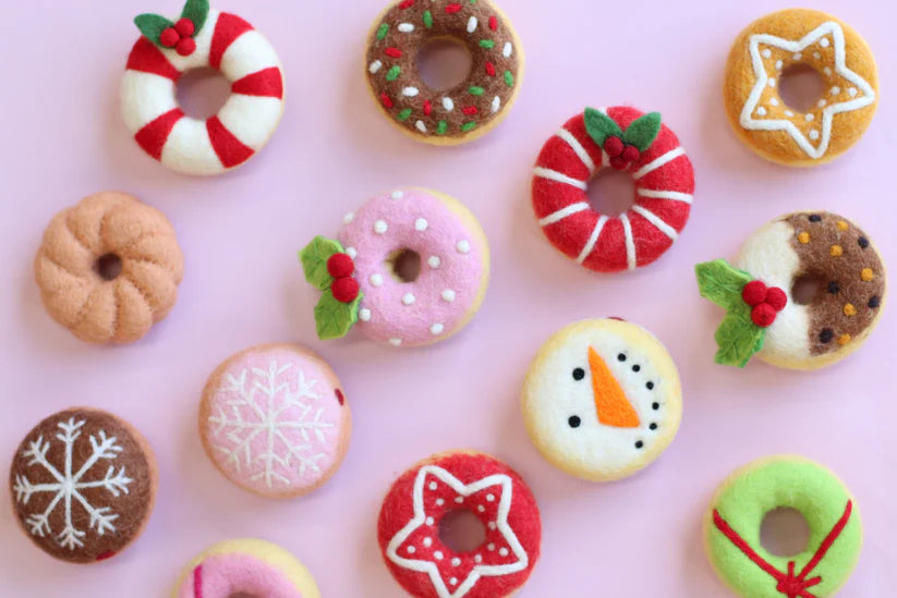 Red Christmas Star Donut | Juni Moon