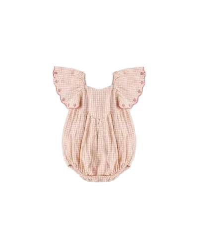 Roxy Romper || Petal Gingham - Petal | Rylee + Cru
