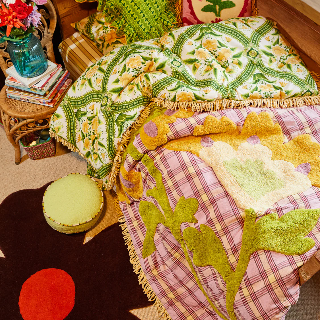 Isla Tufted Bedcover | Sage x Clare