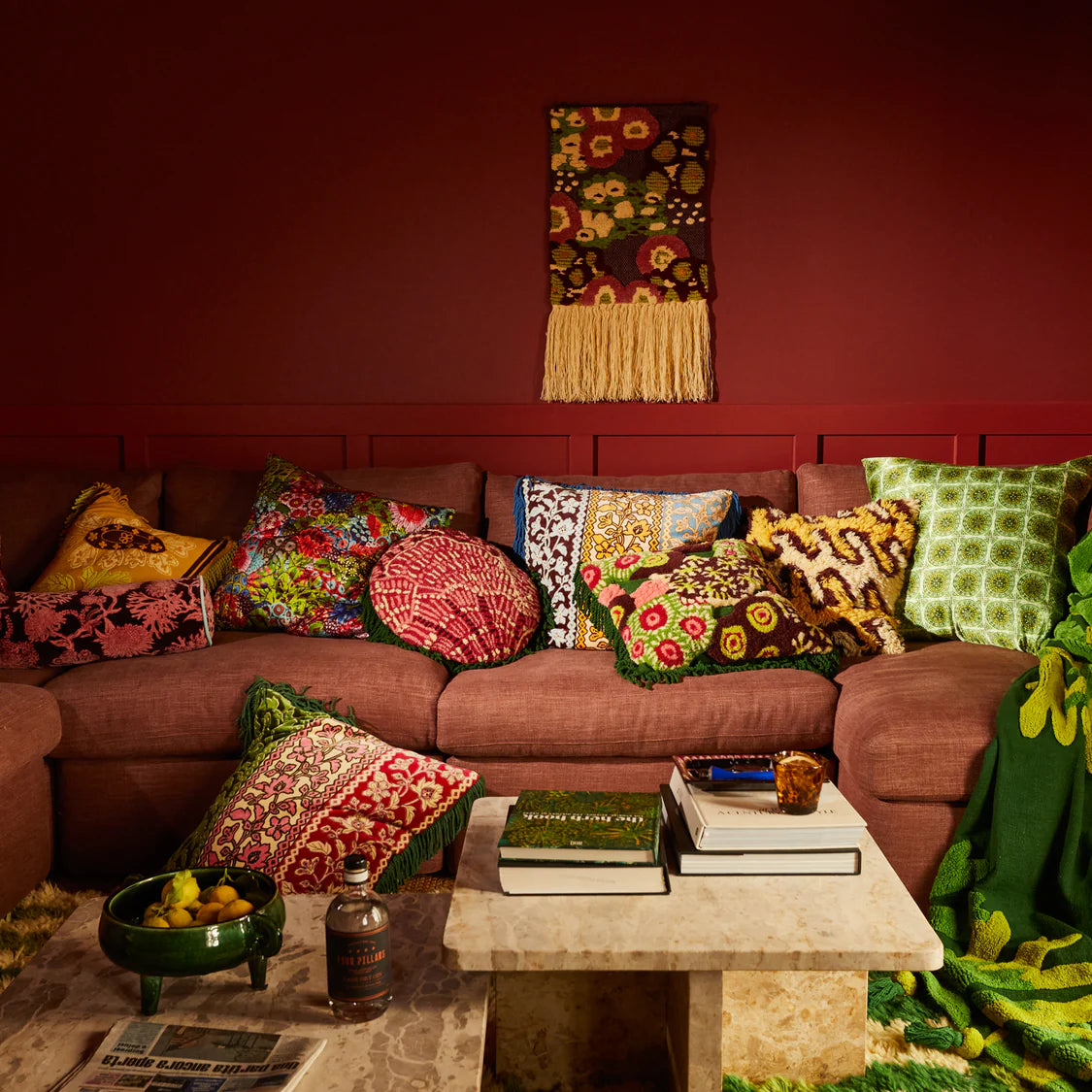 Cora Tufted Cushion - Kelp | Sage x Clare