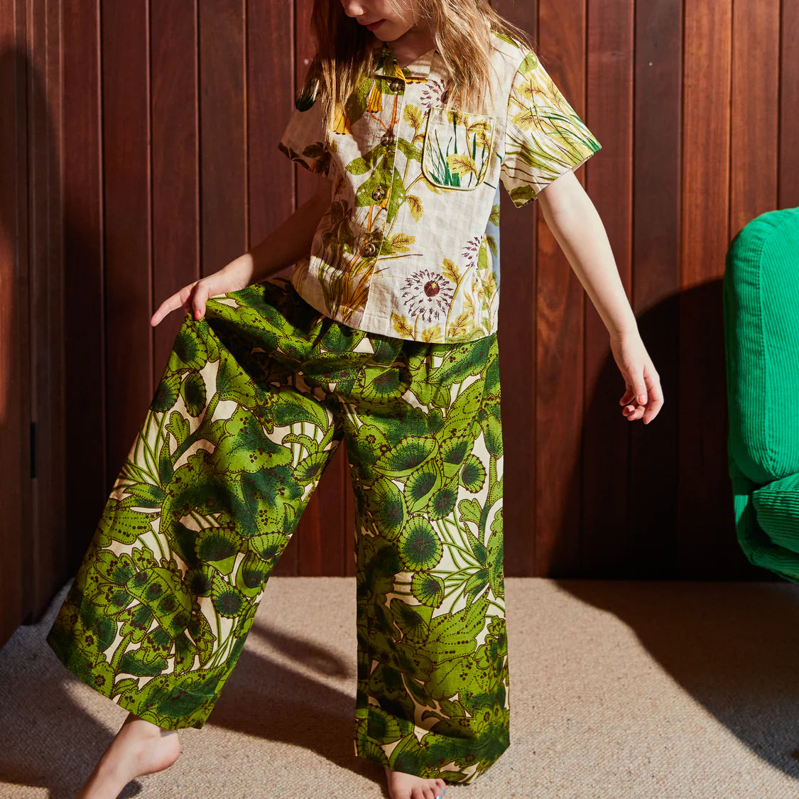 Lucia Kids Wide Leg Pant | Sage x Clare