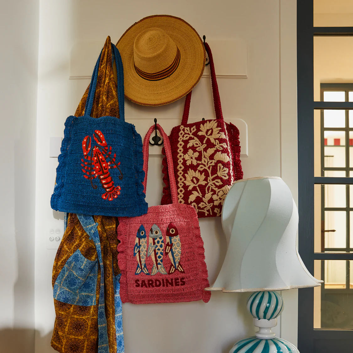 Sandria Crochet Tote Bag | Sage x Clare