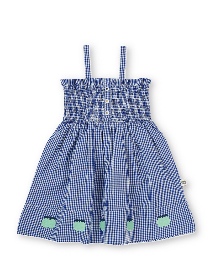 Shirred Gingham Apple Dress | Goldie + Ace