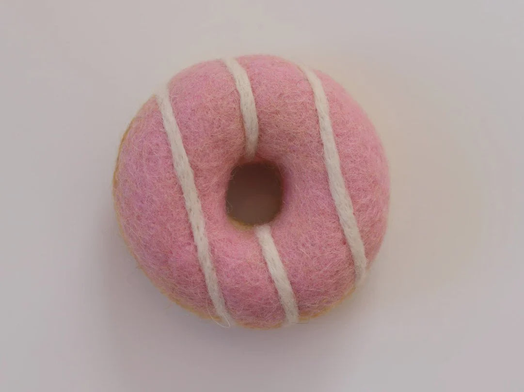 Pink Frosting Donut - White Drizzle | Juni Moon