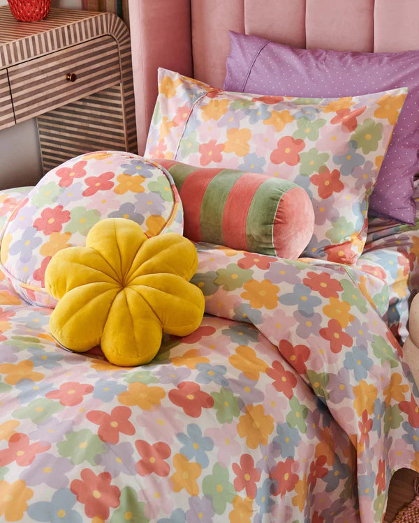 Paper Daisy Velvet Pea Cushion One Size | Kip & Co