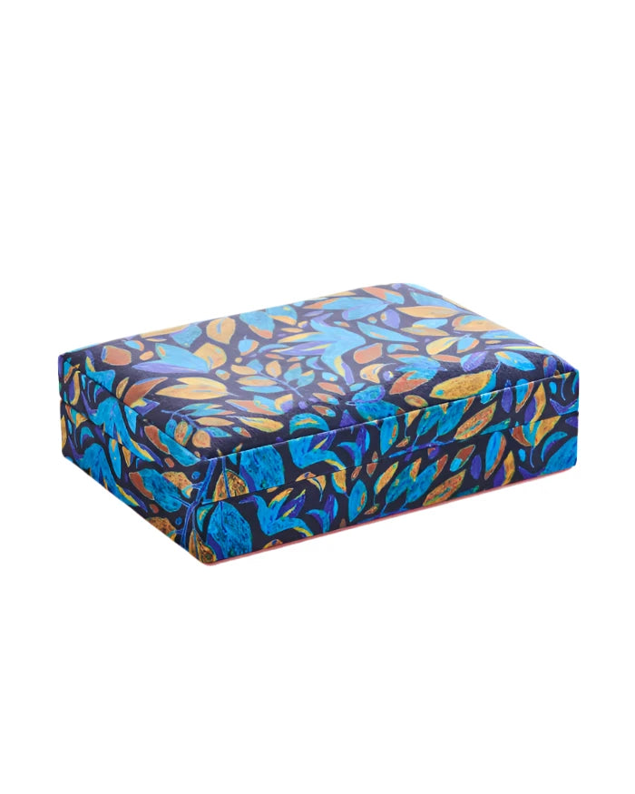 Fallen Leaves Velvet Jewellery Box Small | Kip & Co