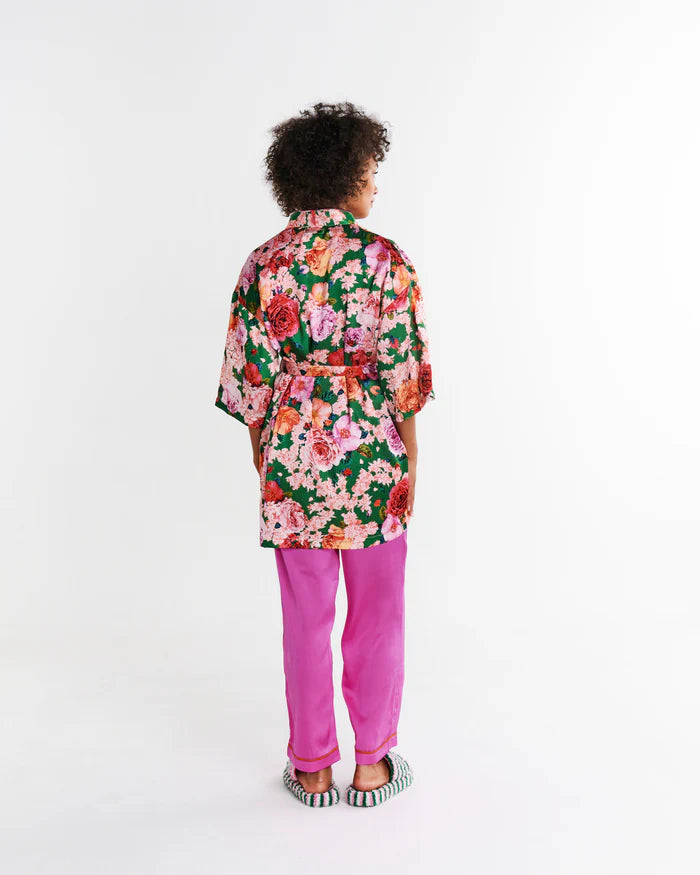 Rose Garden Satin Robe | Kip & Co