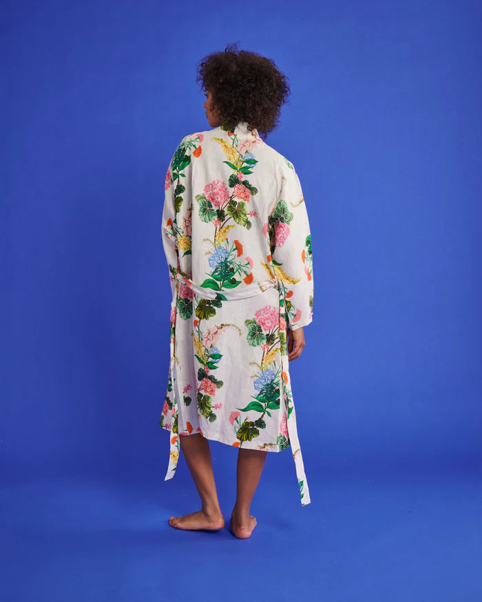 Bouquet Beauty Linen Robe  | Kip & Co