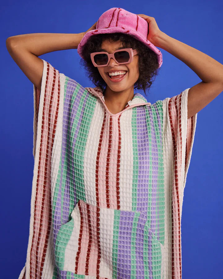 Island Delight Adult Waffle Poncho One Size | Kip & Co