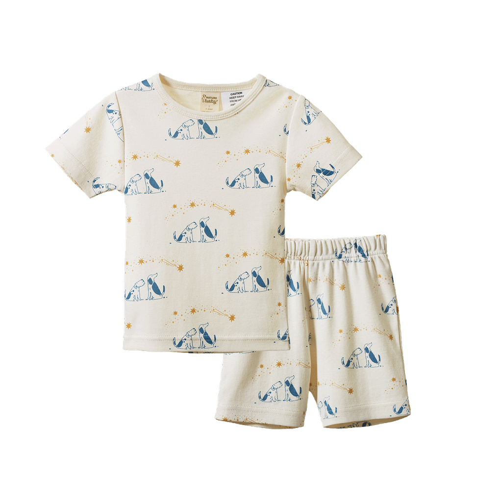 SHORTIE PYJAMA SET - Dog Dream Print | Nature Baby