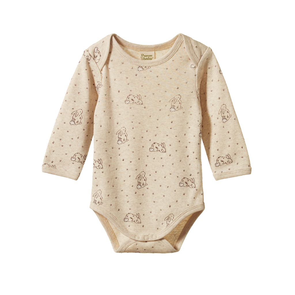LONG SLEEVE BODYSUIT - Bramble Burrow Print | Nature Baby