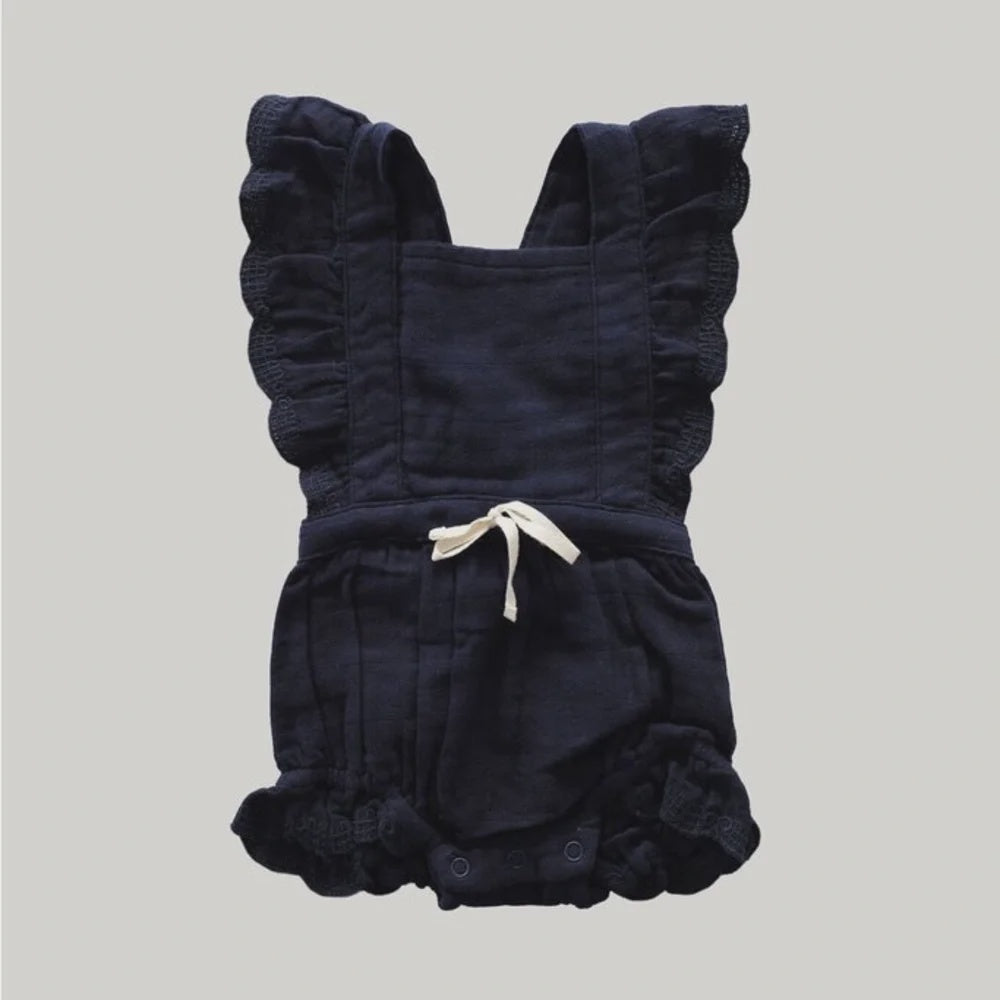 Cotton Muslin Evie Playsuit - Peacock | Jamie Kay