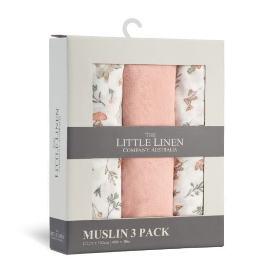 Muslin 3pk - Harvest Bunny | The Little Linen Company