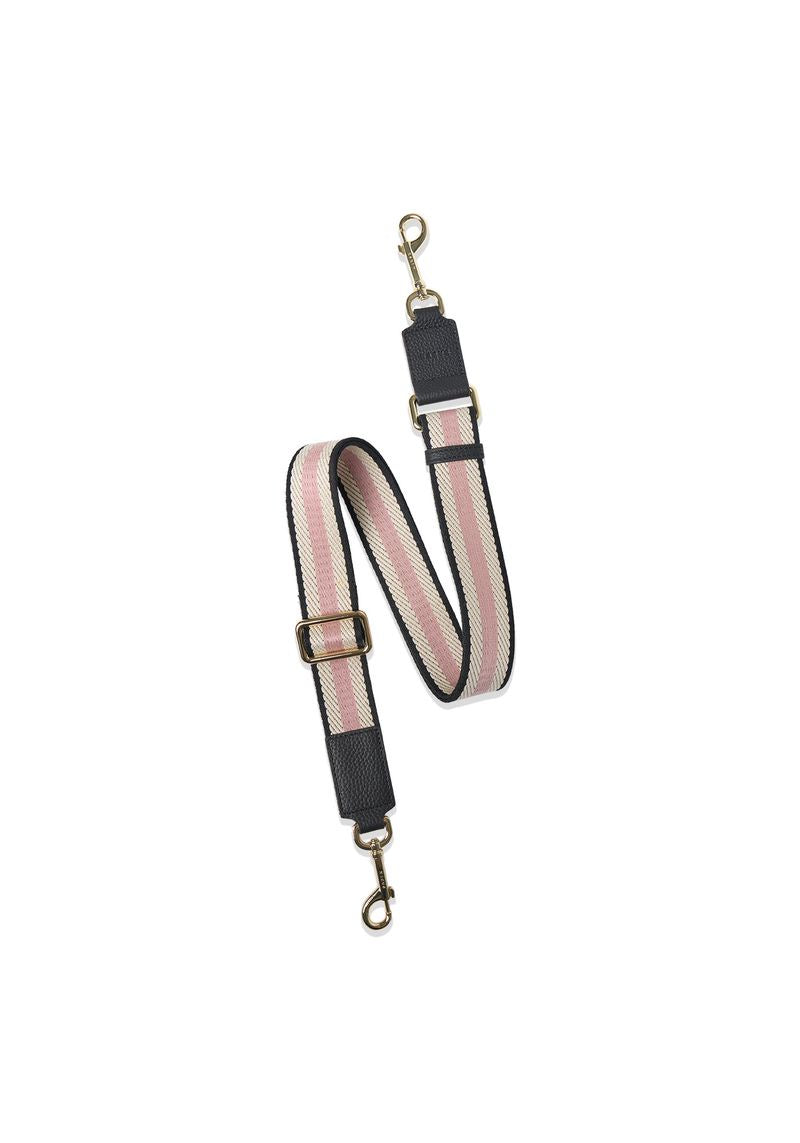 Feature Strap Webbing - Black + Rosewater + White | Saben