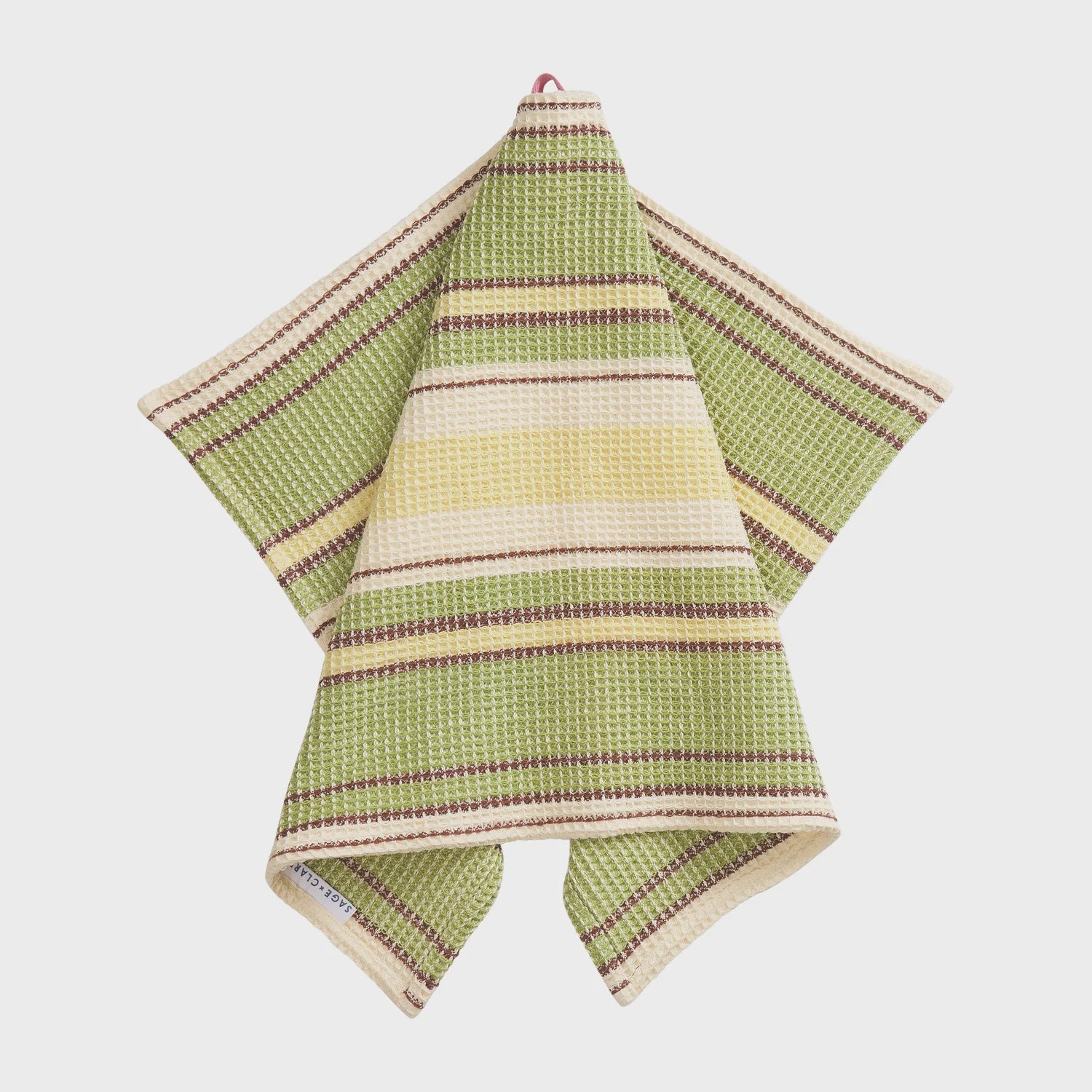 Ishani Stripe Tea Towel - Palm | Sage x Clare