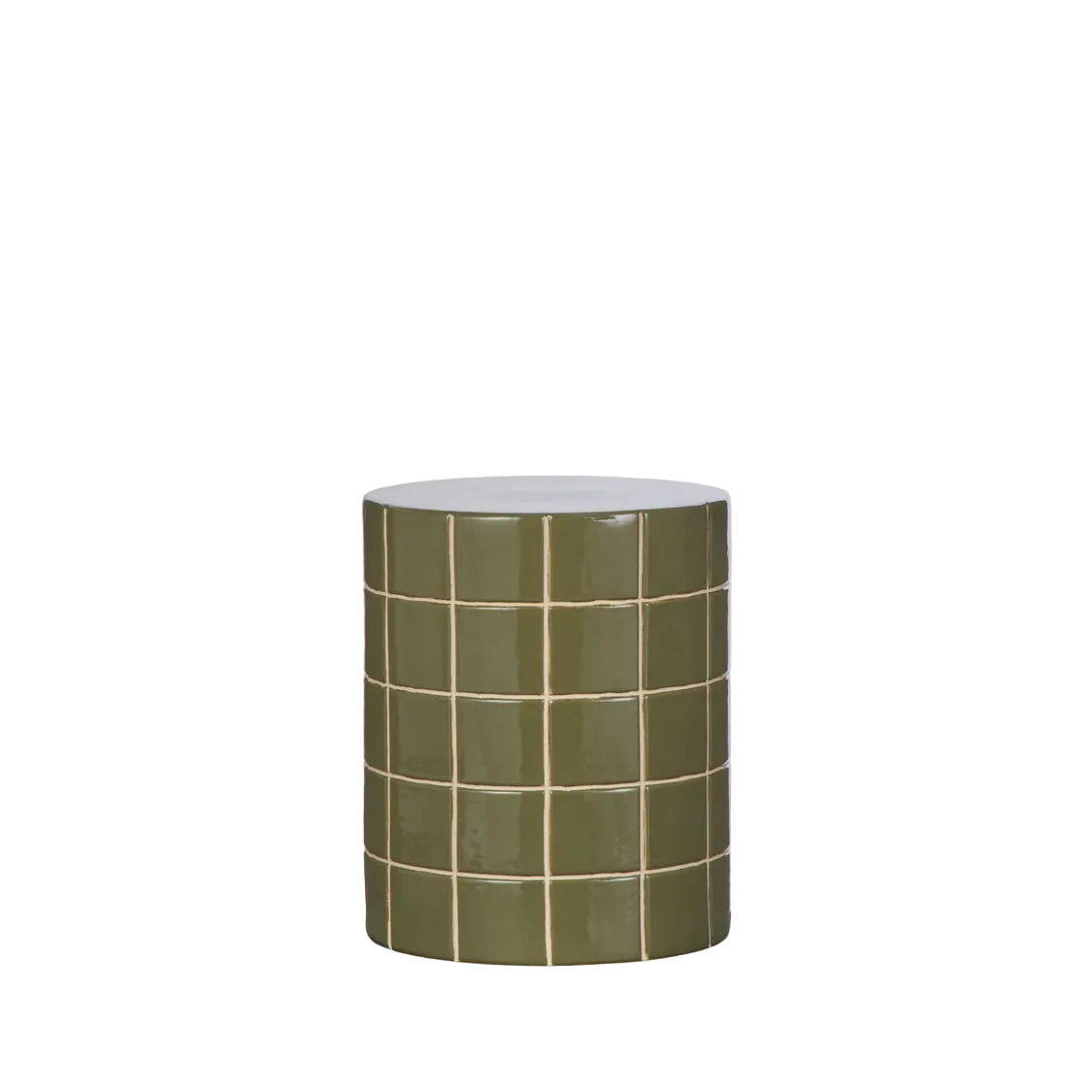 Hugo Side Table Green & Off White | Amalfi