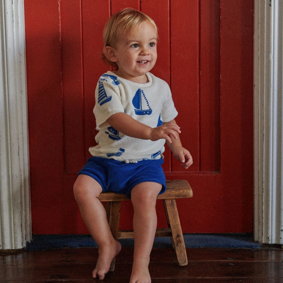 River Tee Terry || Regatta Print Terry | Nature Baby