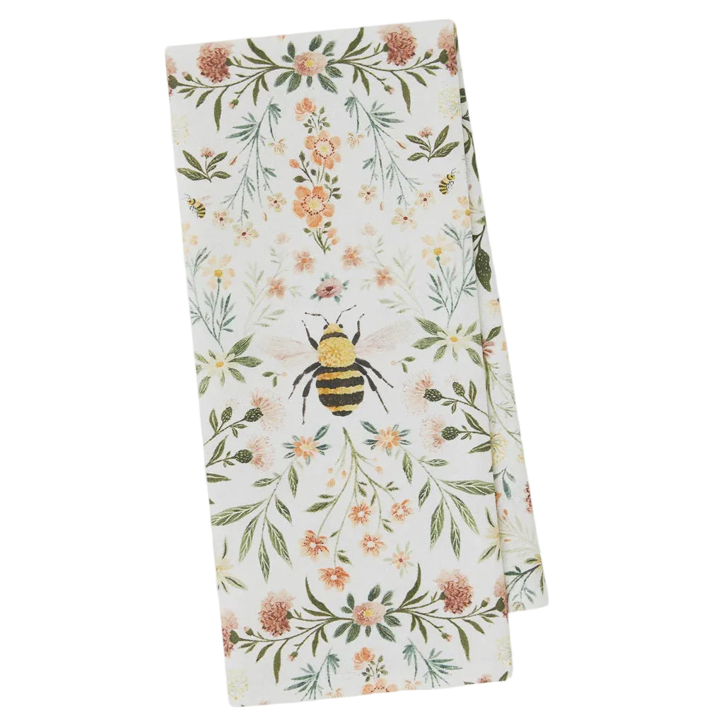 Honey Bee Meadow Printed Dishtowel | Design Imports