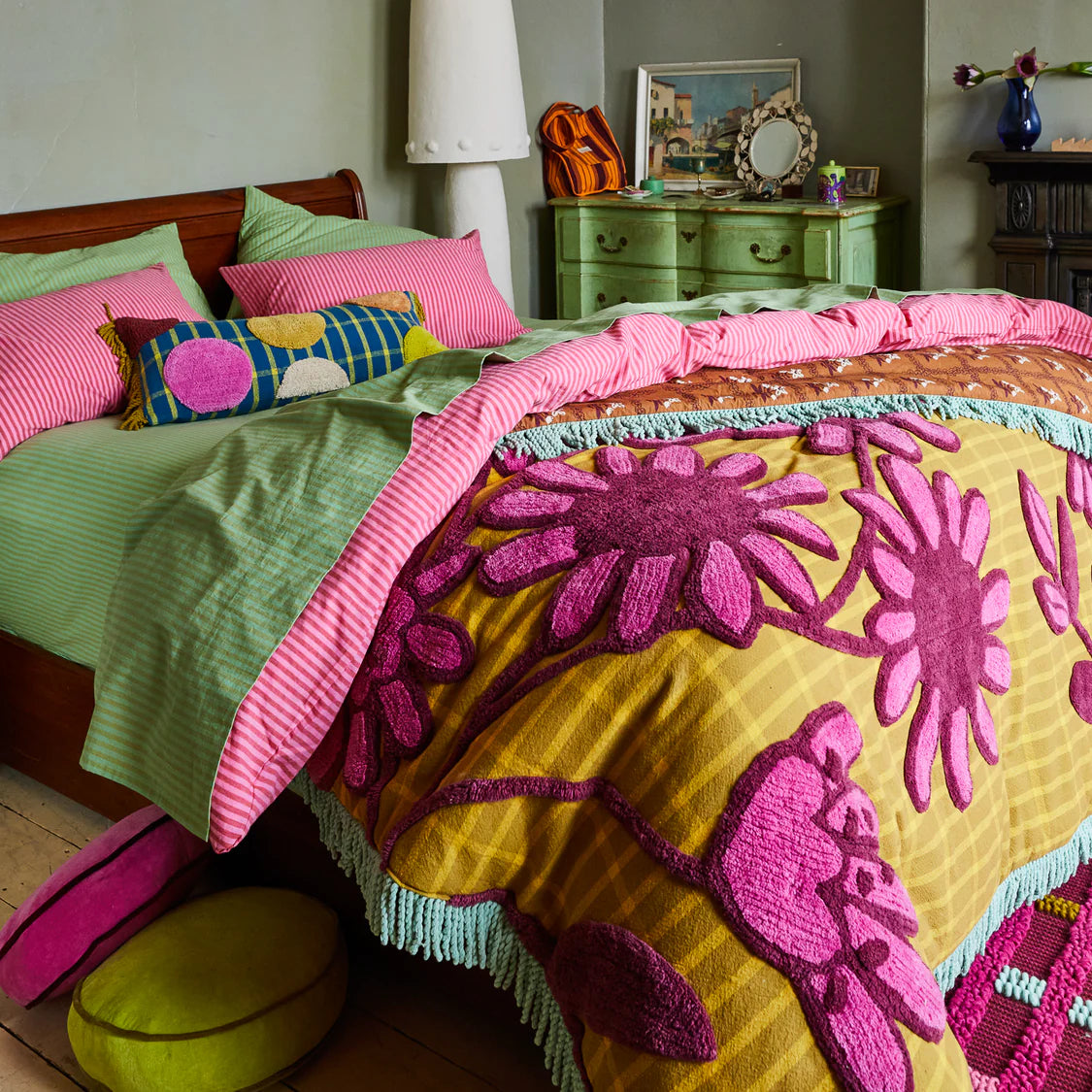 Remi Tufted Cushion || Capri Feather Insert | Sage & Clare
