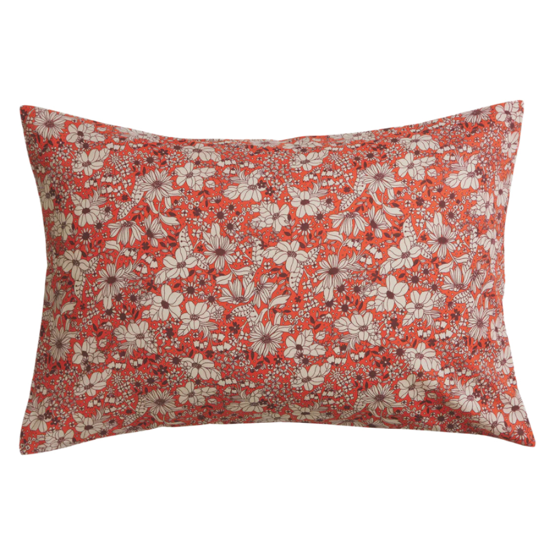 Evette Cotton Pillowcase Set - Scarlet Standard | Sage x Clare
