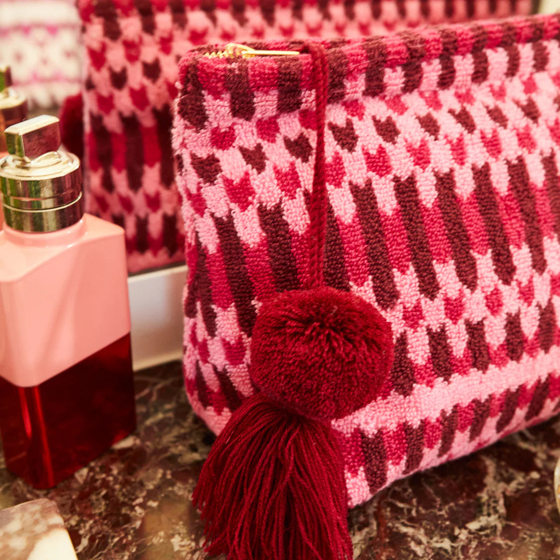 Arlette Terry Pouch Large - Cosmo Pink | Sage x Clare