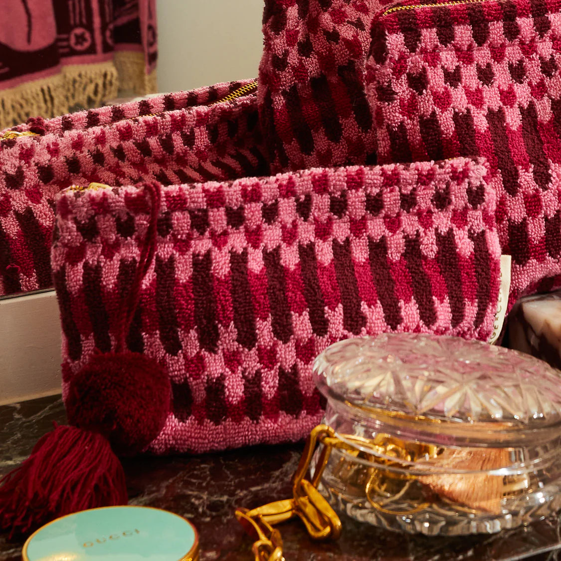 Arlette Terry Pouch Small - Cosmo Pink