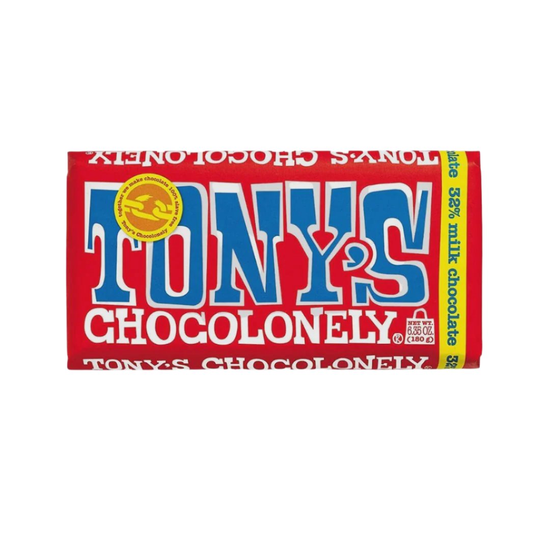 Tony's Chocolonely 32% Milk Chocolate 180g Bar