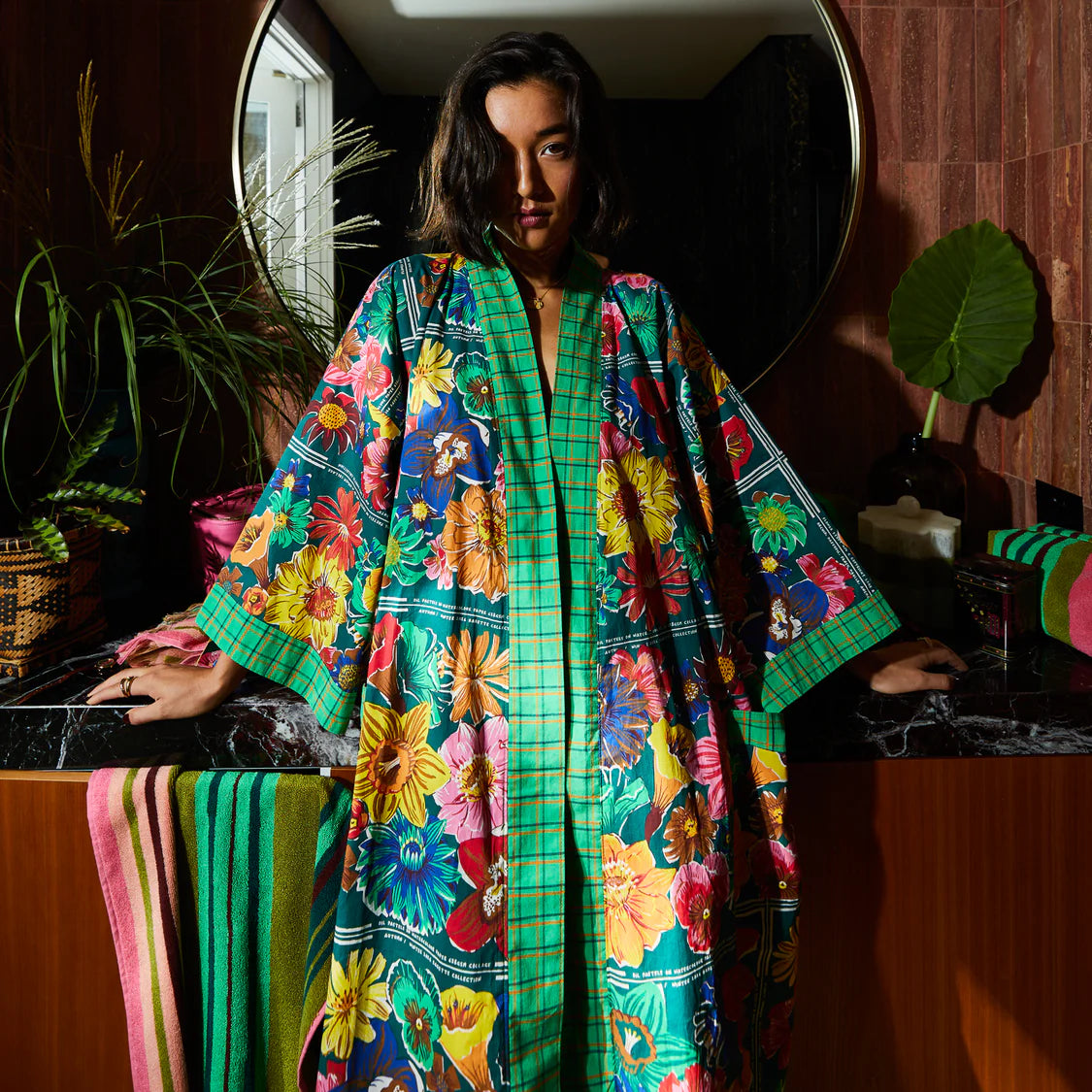 Ines Cotton Robe | Sage x Clare
