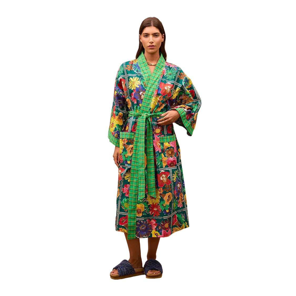 Ines Cotton Robe | Sage x Clare
