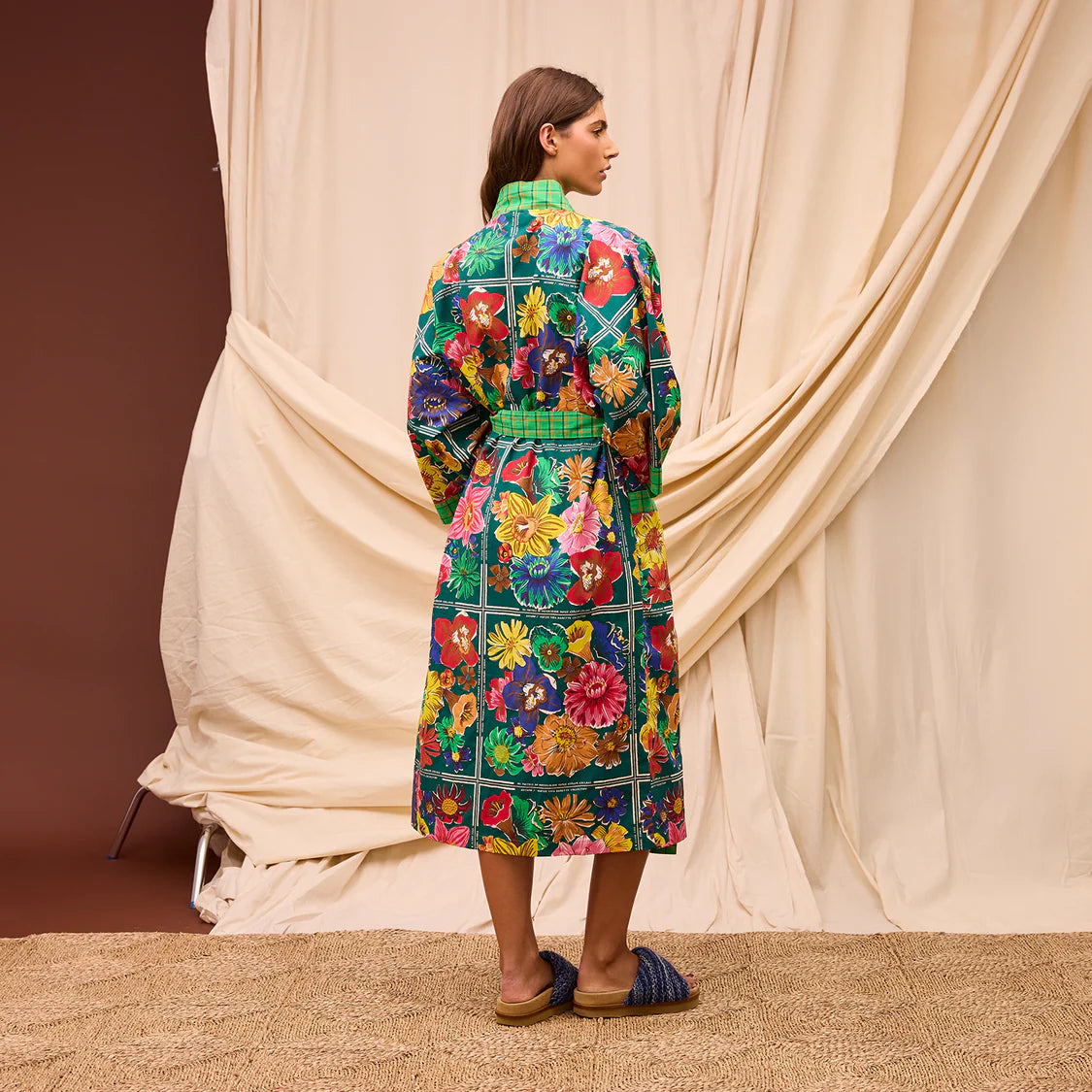 Ines Cotton Robe | Sage x Clare